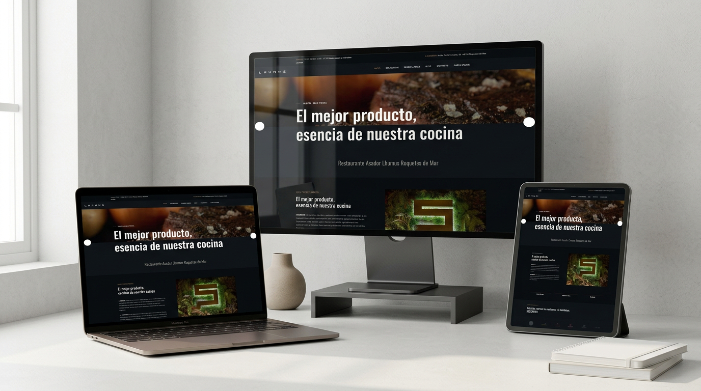 Diseño web y carta digital para restaurante L'Humus en Roquetas de Mar